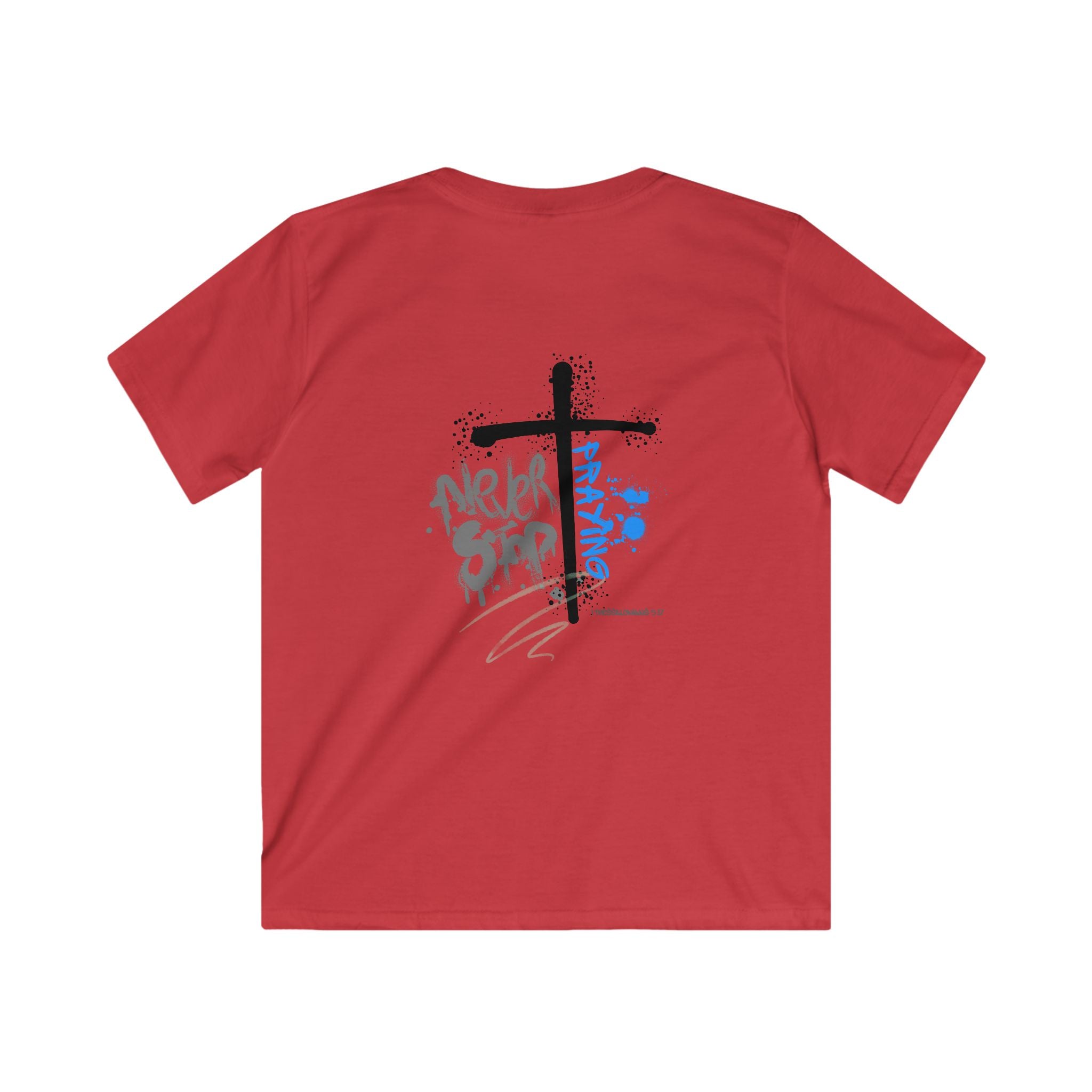 Kids Graphic Tee, 1 Thess. 5:17 Inspirational Youth T-Shirt, Adventure Shirt, Everyday Wear, Summer Style for Boys & Girls