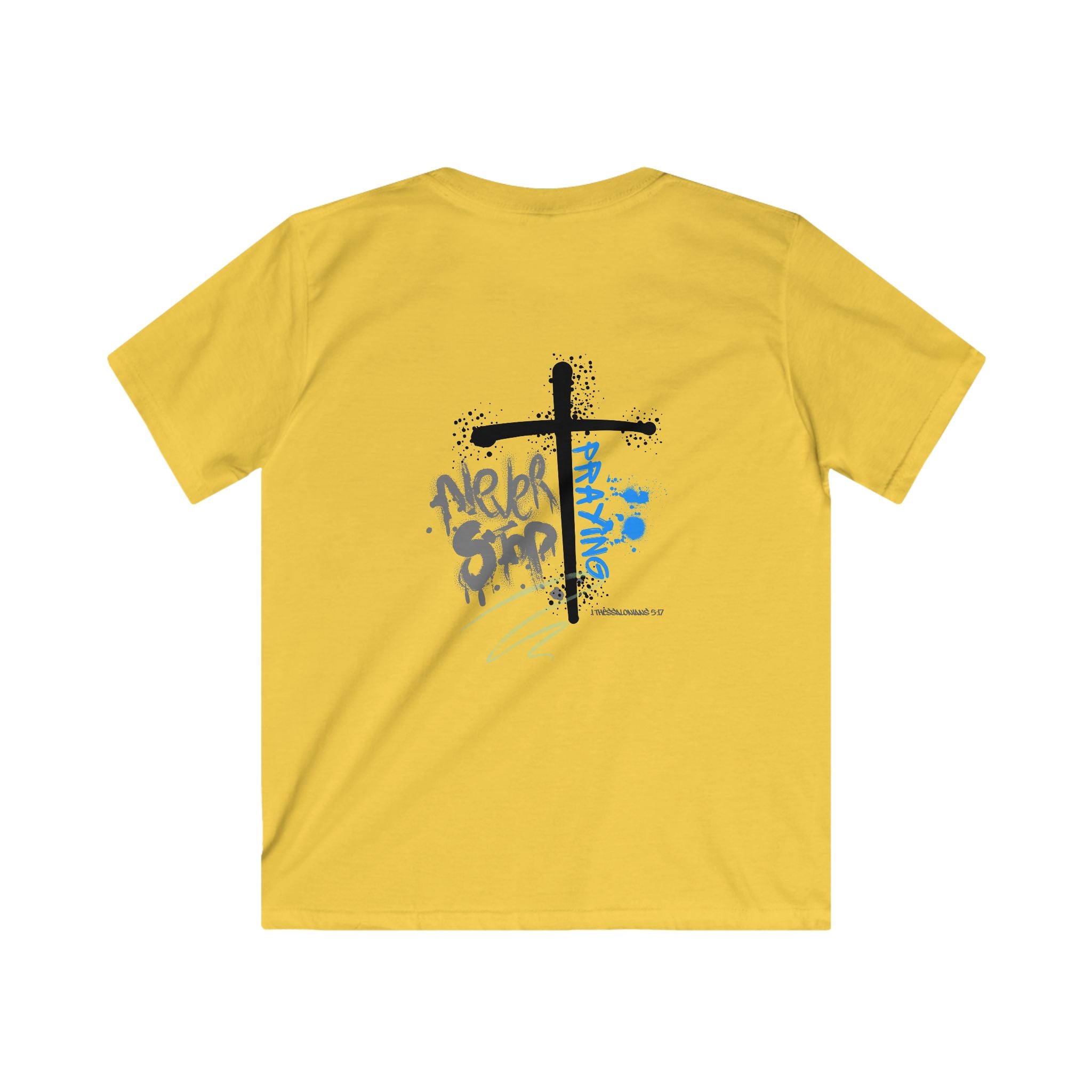 Kids Graphic Tee, 1 Thess. 5:17 Inspirational Youth T-Shirt, Adventure Shirt, Everyday Wear, Summer Style for Boys & Girls