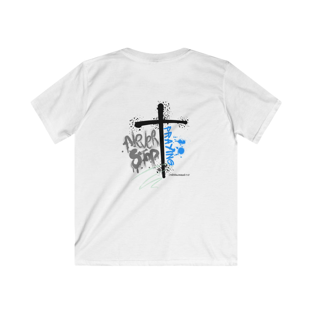 Kids Graphic Tee, 1 Thess. 5:17 Inspirational Youth T-Shirt, Adventure Shirt, Everyday Wear, Summer Style for Boys & Girls