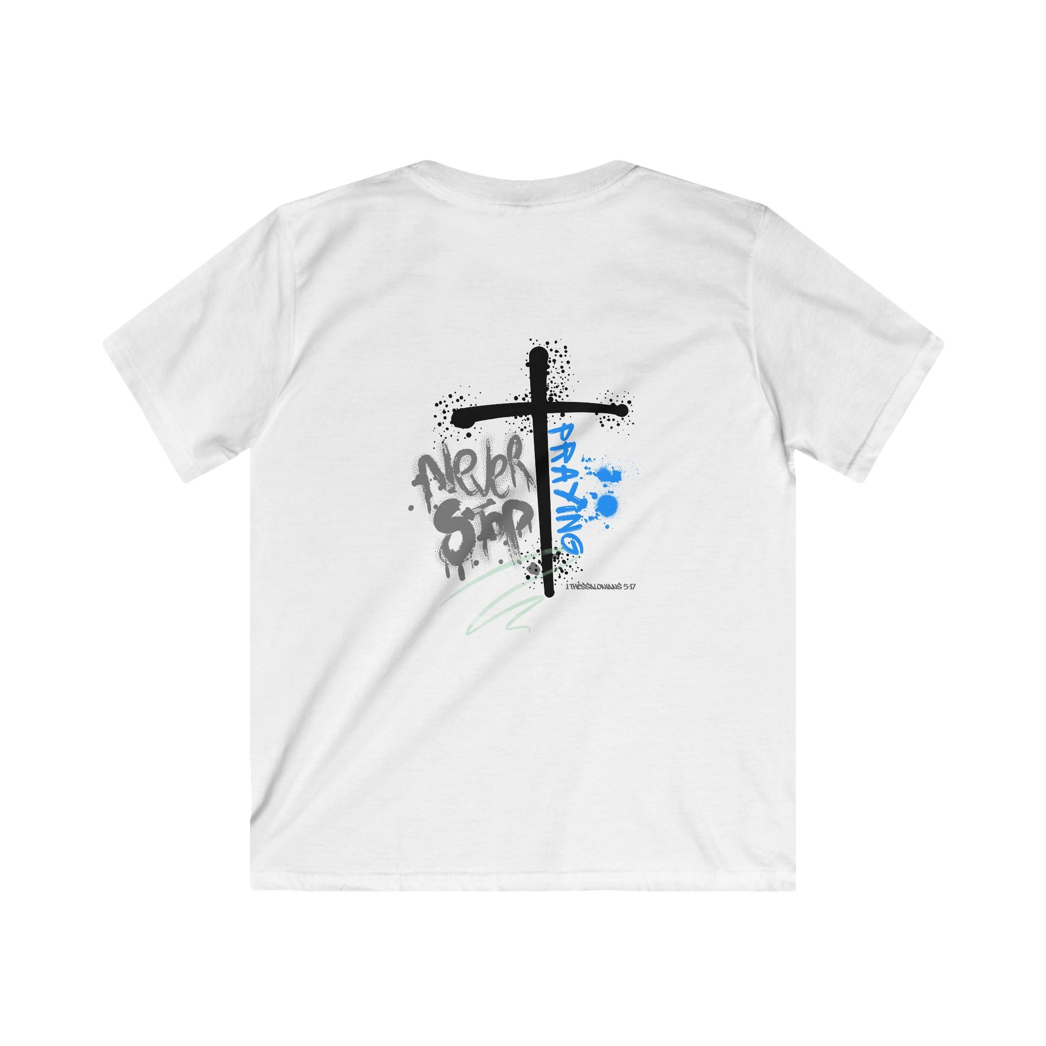 Kids Graphic Tee, 1 Thess. 5:17 Inspirational Youth T-Shirt, Adventure Shirt, Everyday Wear, Summer Style for Boys & Girls