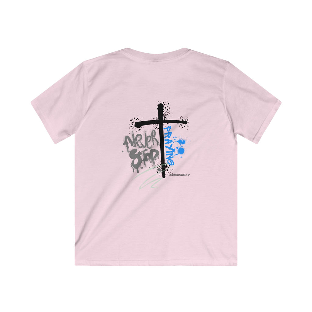 Kids Graphic Tee, 1 Thess. 5:17 Inspirational Youth T-Shirt, Adventure Shirt, Everyday Wear, Summer Style for Boys & Girls
