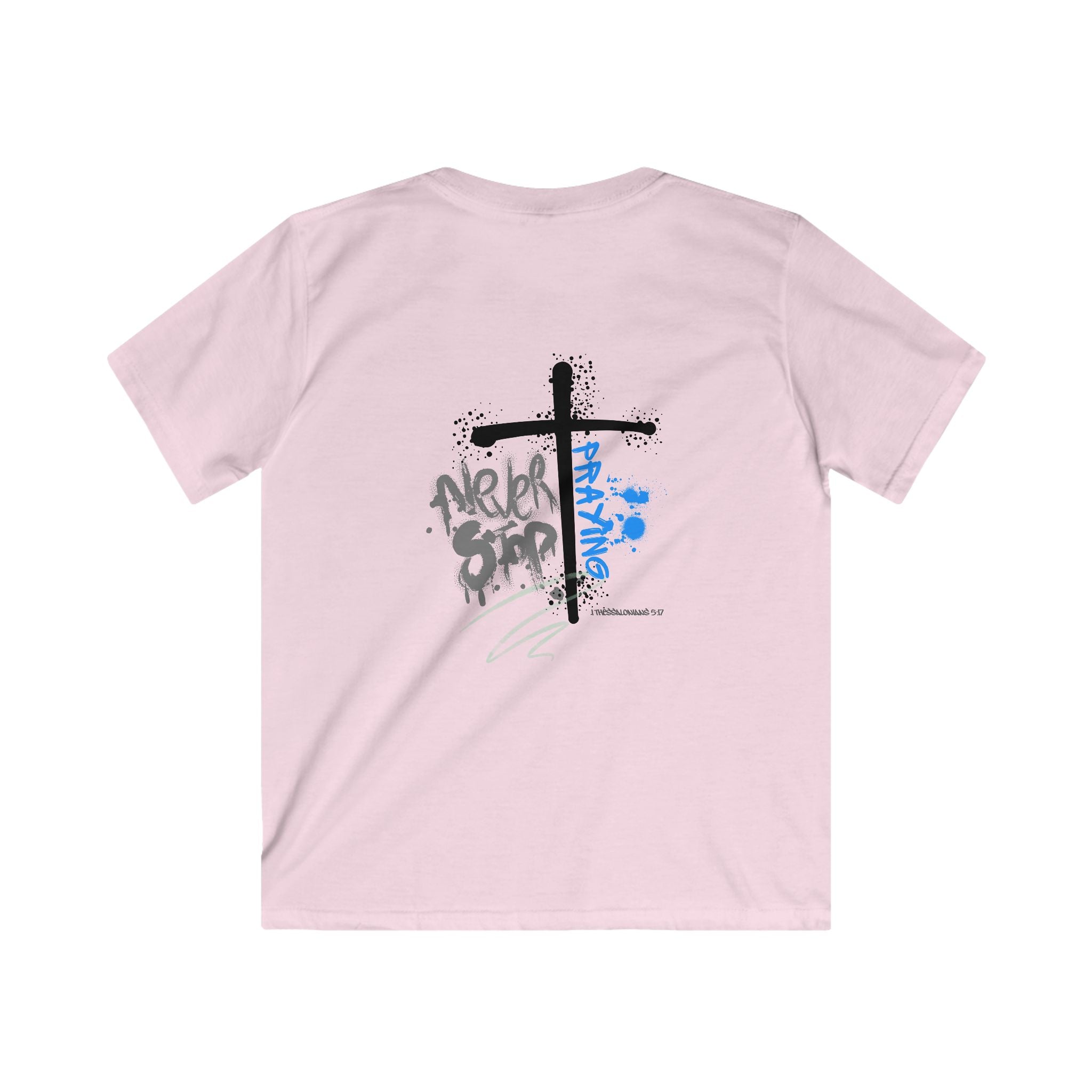 Kids Graphic Tee, 1 Thess. 5:17 Inspirational Youth T-Shirt, Adventure Shirt, Everyday Wear, Summer Style for Boys & Girls