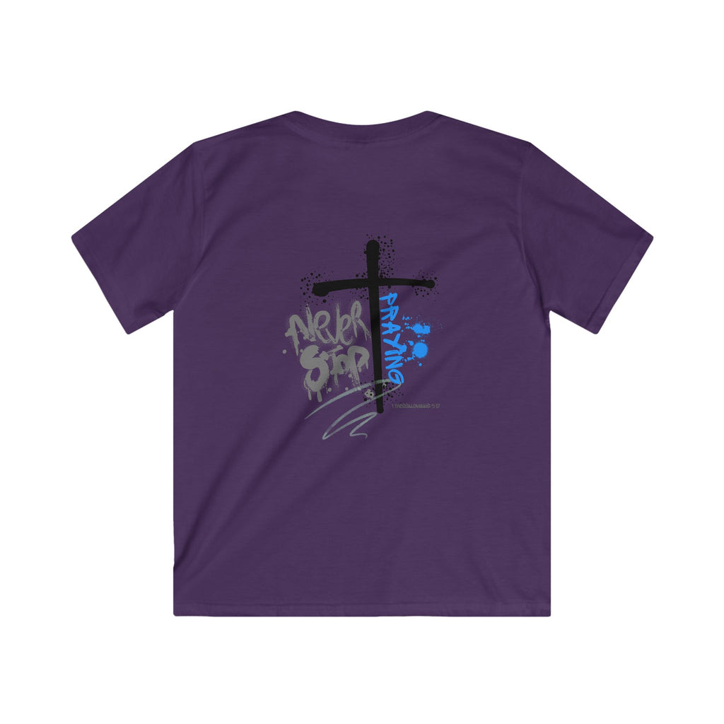 Kids Graphic Tee, 1 Thess. 5:17 Inspirational Youth T-Shirt, Adventure Shirt, Everyday Wear, Summer Style for Boys & Girls
