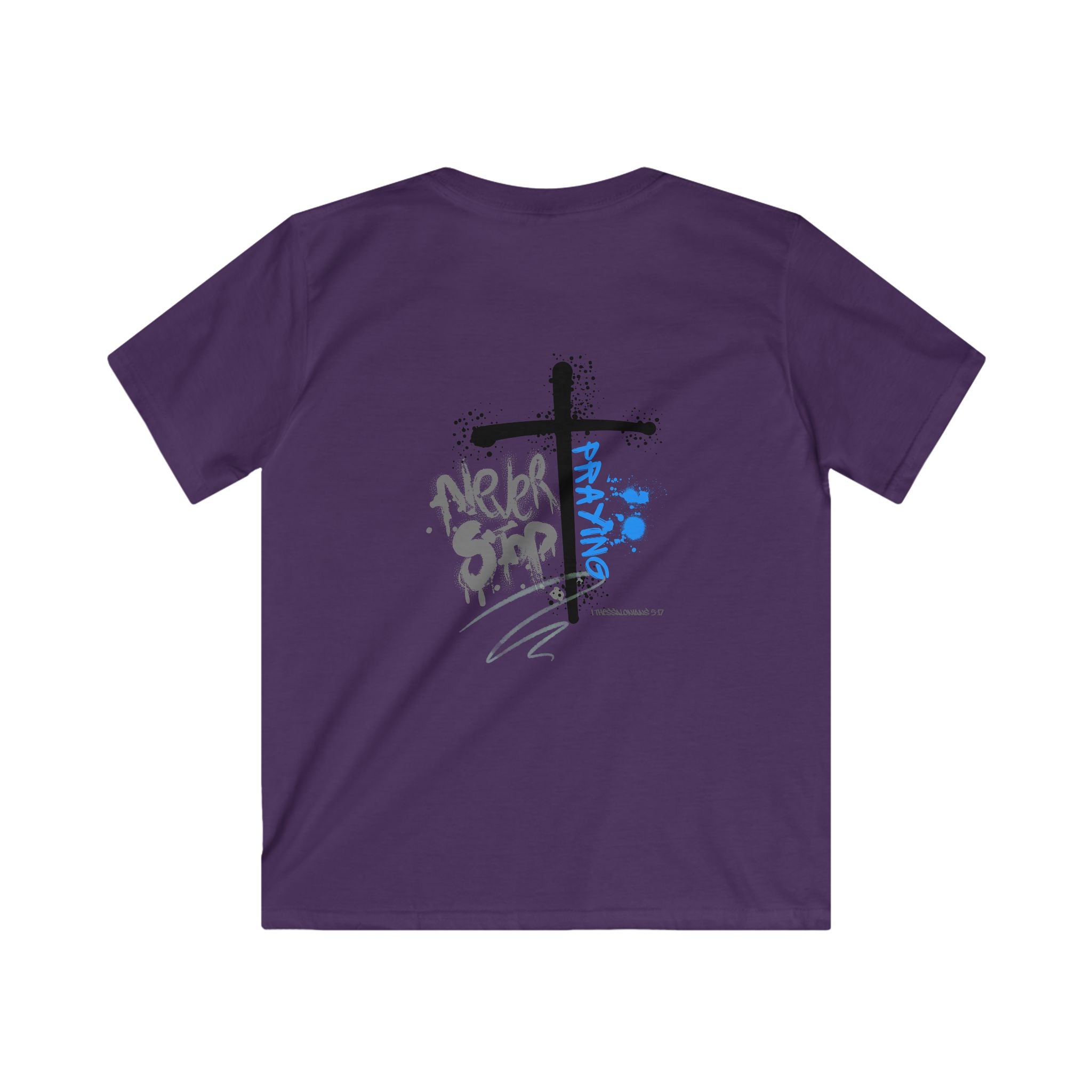 Kids Graphic Tee, 1 Thess. 5:17 Inspirational Youth T-Shirt, Adventure Shirt, Everyday Wear, Summer Style for Boys & Girls