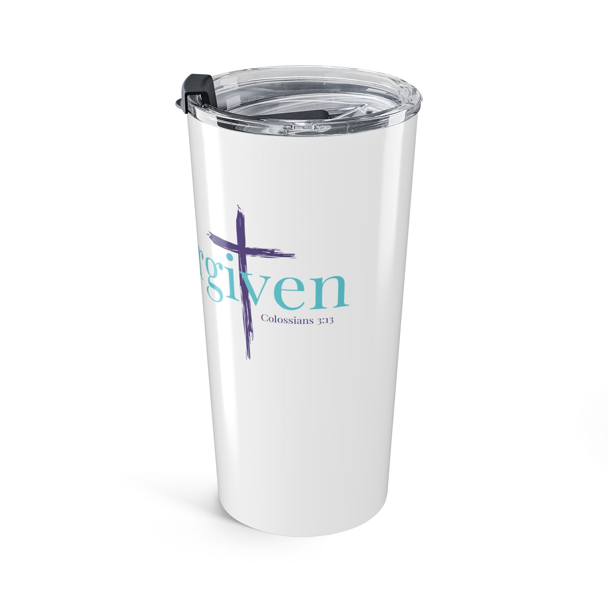 Forgiveness-Themed 20oz Tumbler, Inspirational Travel Mug, Spiritual Gift, Christian Coffee Cup, Positive Affirmation Drinkware