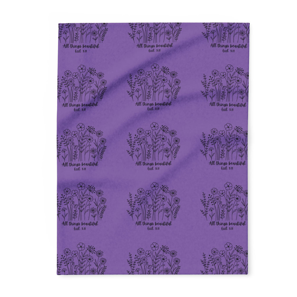 Cozy Floral Arctic Fleece Blanket | Warm Soft Throw for Home, Perfect Gift, Bedroom Decor, Cozy Up, All Seasons