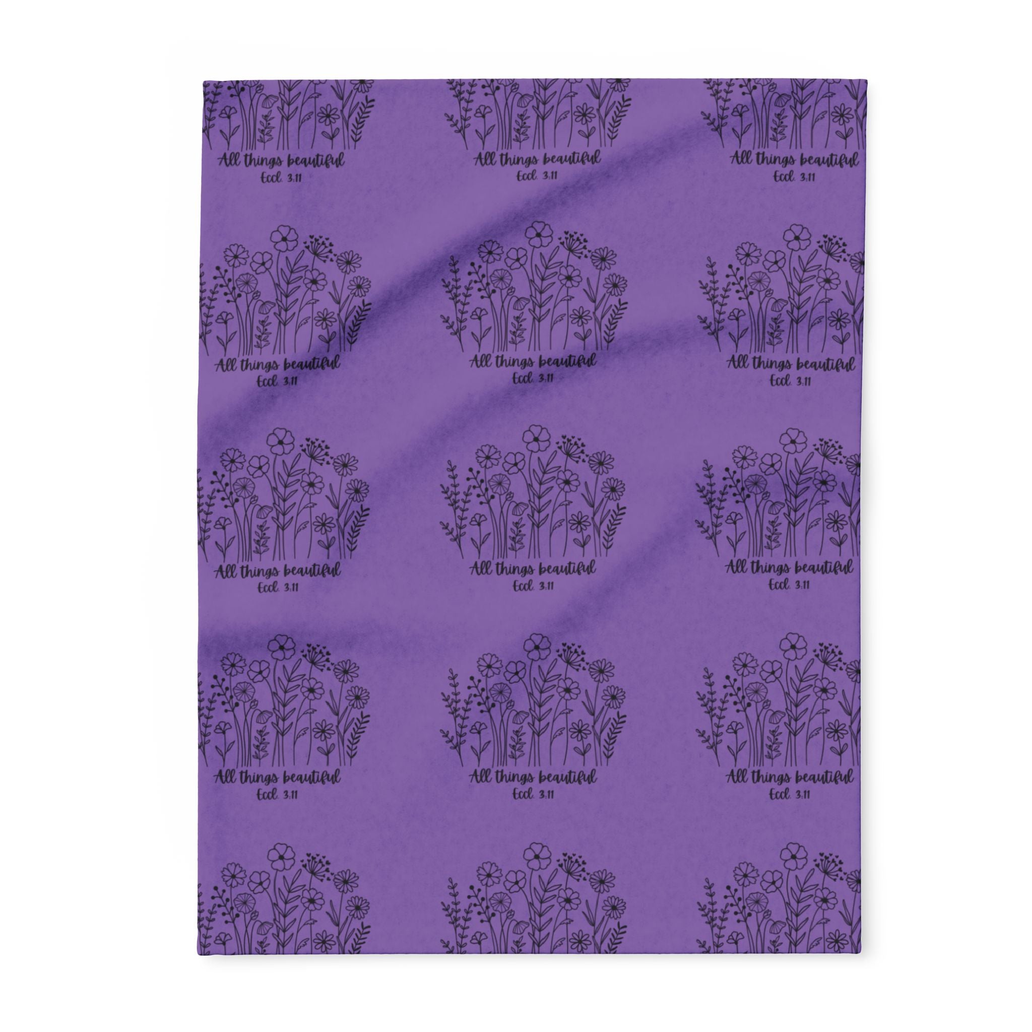 Cozy Floral Arctic Fleece Blanket | Warm Soft Throw for Home, Perfect Gift, Bedroom Decor, Cozy Up, All Seasons
